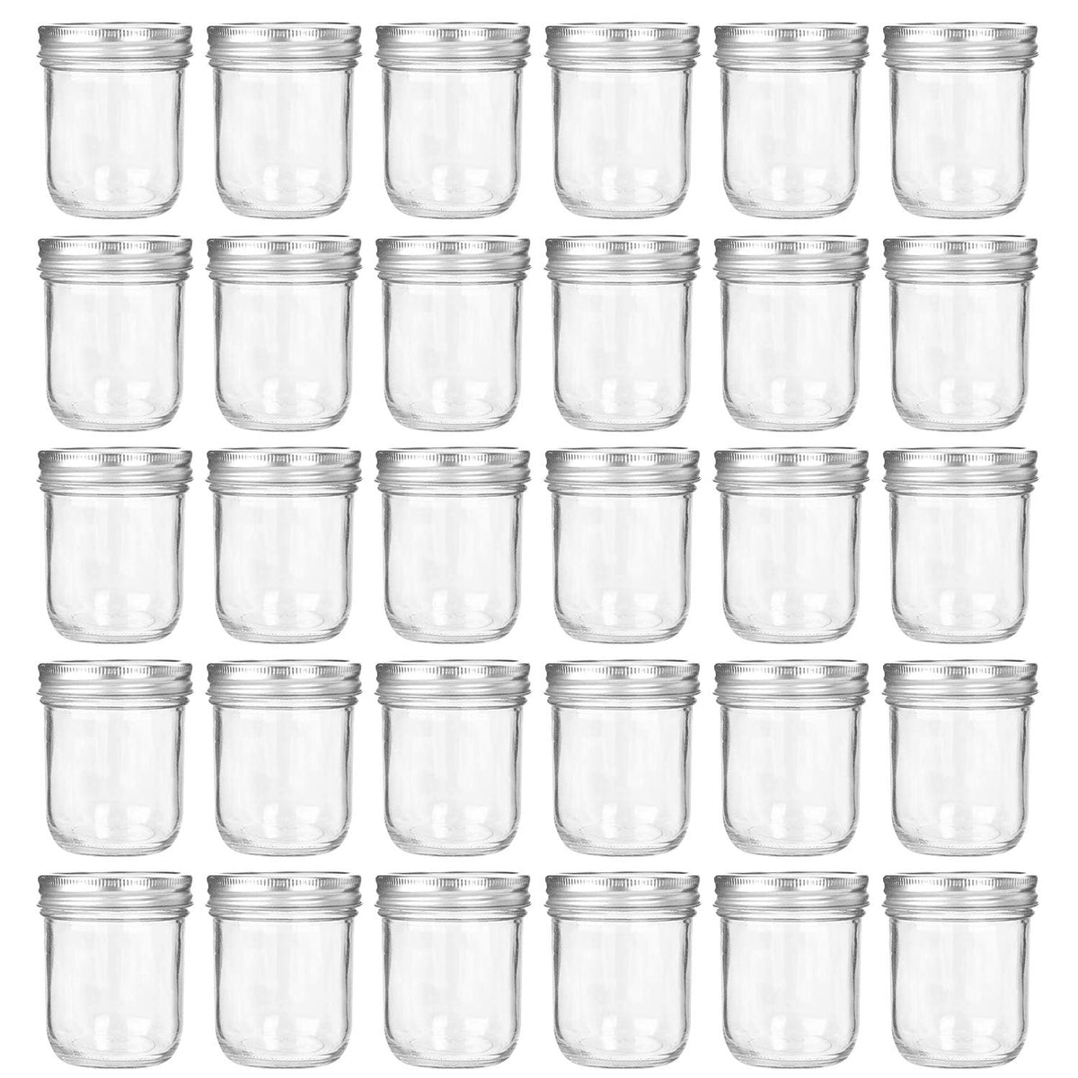Accguan 6oz mason jars front pack showing neat set and value