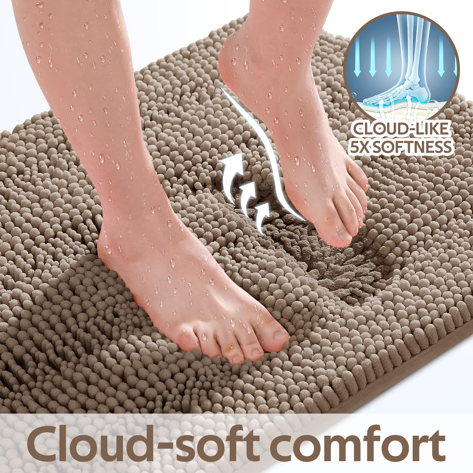 ACCUMTEK bathroom lifestyle shot showing set provides soft comfort