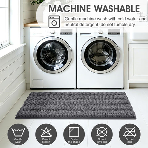 ACCUMTEK lifestyle bathroom scene showing soft mats warming the space