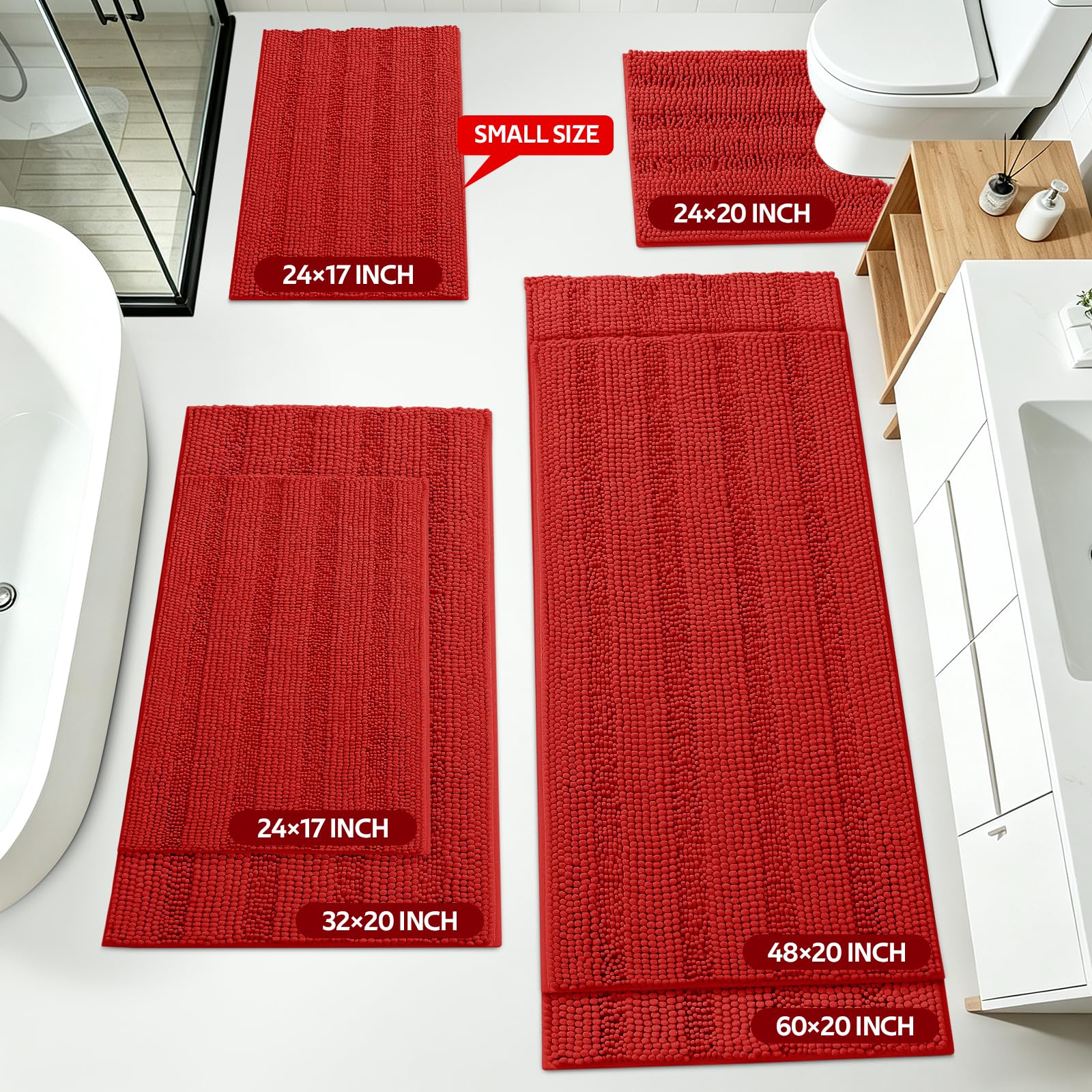 ACCUMTEK close-up of plush chenille texture highlighting absorbency and softness benefit