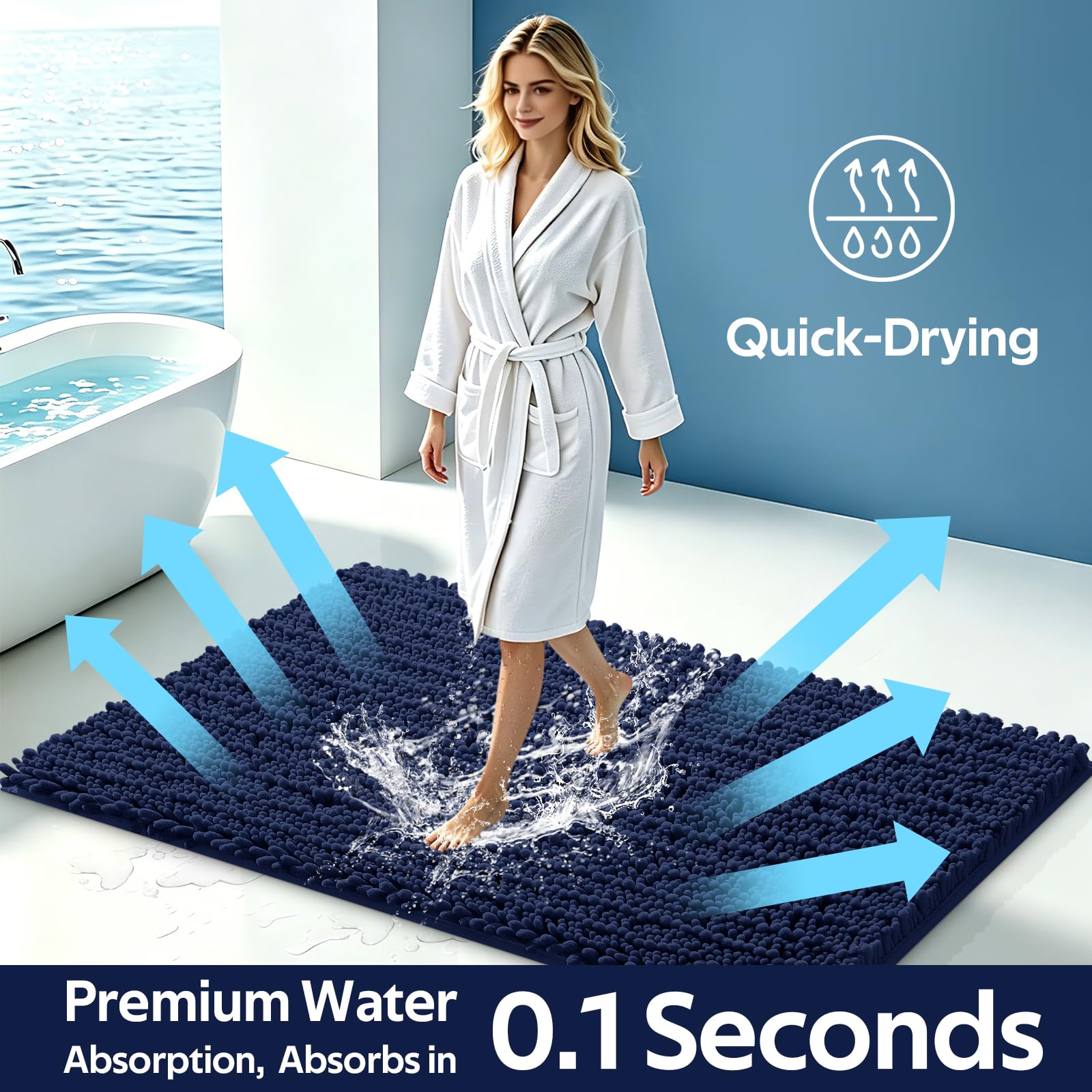 ACCUMTEK U-shape contour fitted around toilet for neat water protection