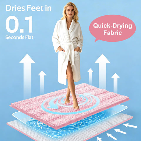 ACCUMTEK U-shaped contour rug near toilet showing shape fit and cushioned support