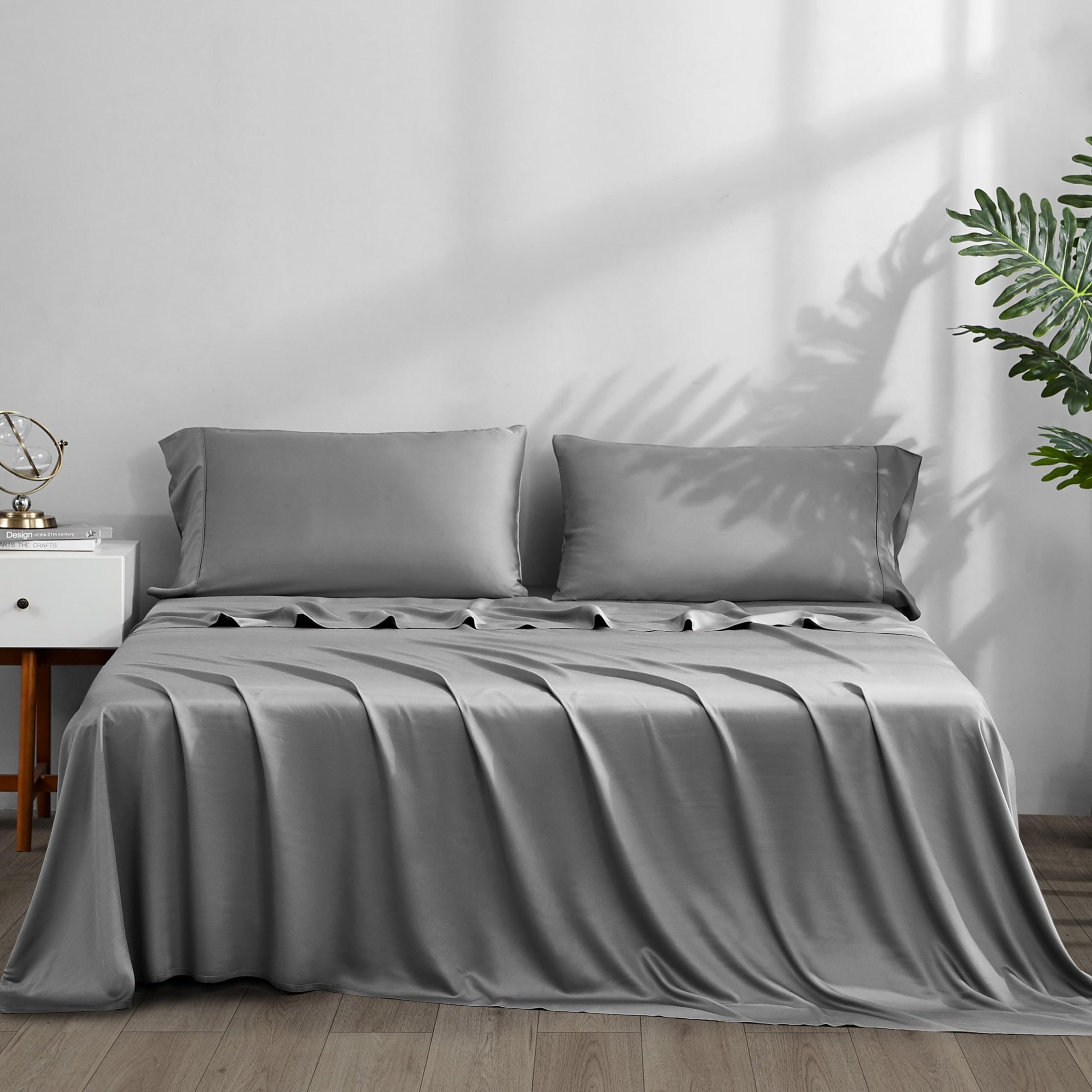 ACCURATEX folded king set in grey showing neat packaging and cooling benefit