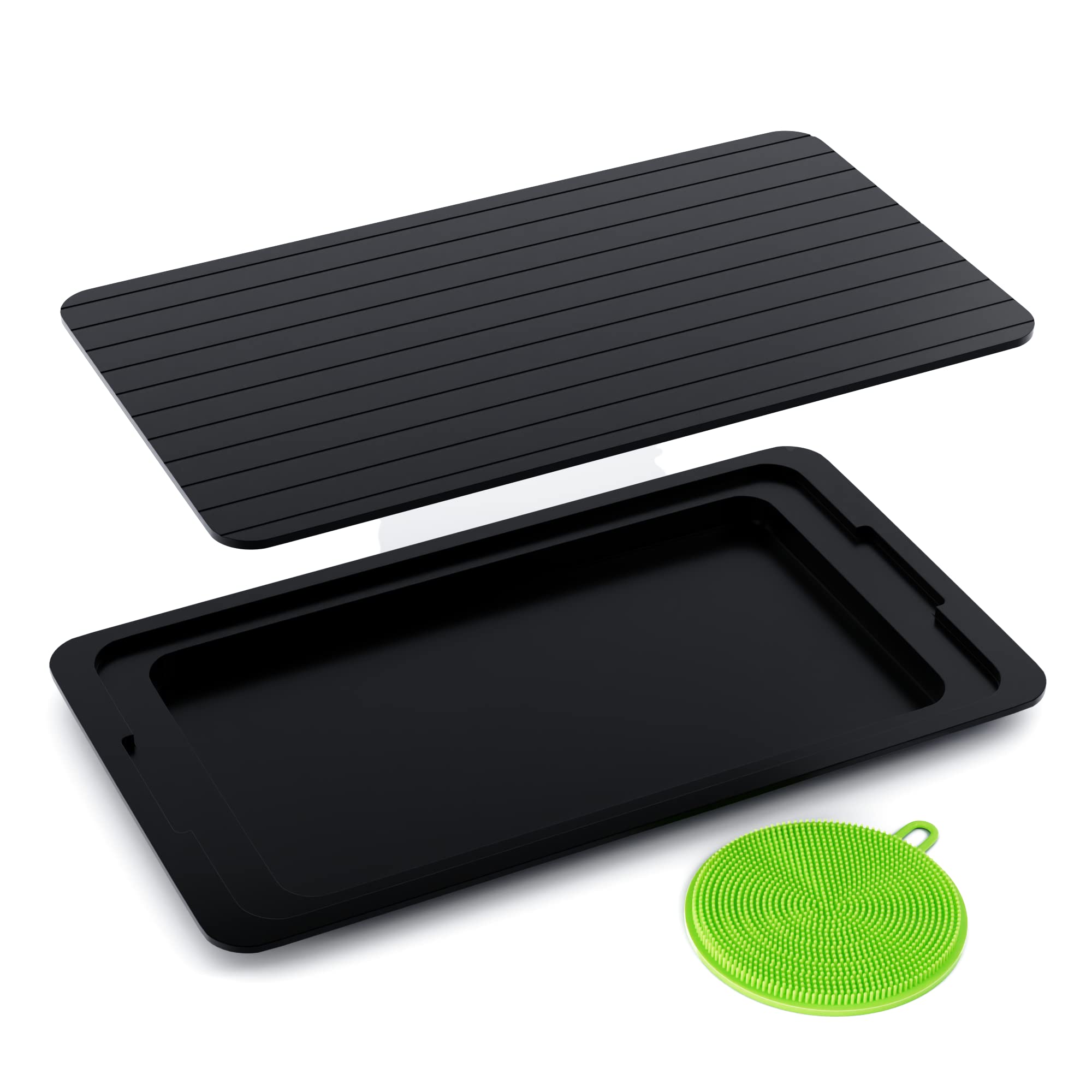 Ace and Olive close-up of non-stick surface texture for quick release and easy cleaning