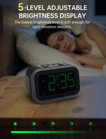 Acedeck placed on a bedside table showing reliable wake-up use in bedroom