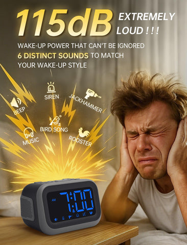 Acedeck top controls with alarm and snooze buttons for easy daily operation