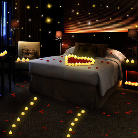 Acejoz heart-shaped LED candles close-up displaying warm, safe glow