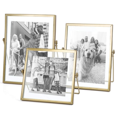 AceList gold frame front view showing framed photo and elegant finish