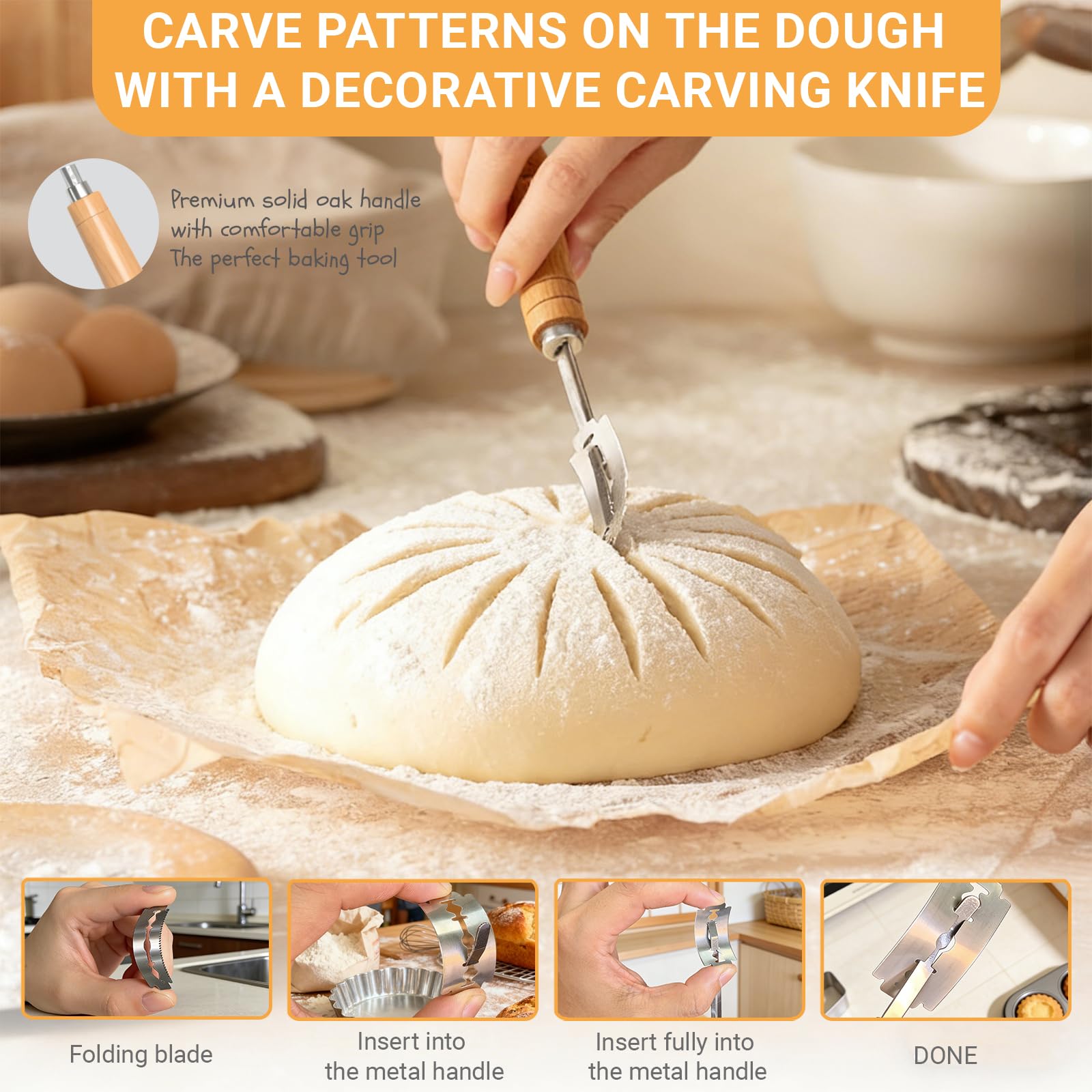 Acessorz silicone bread sling ready to transfer dough for safer handling