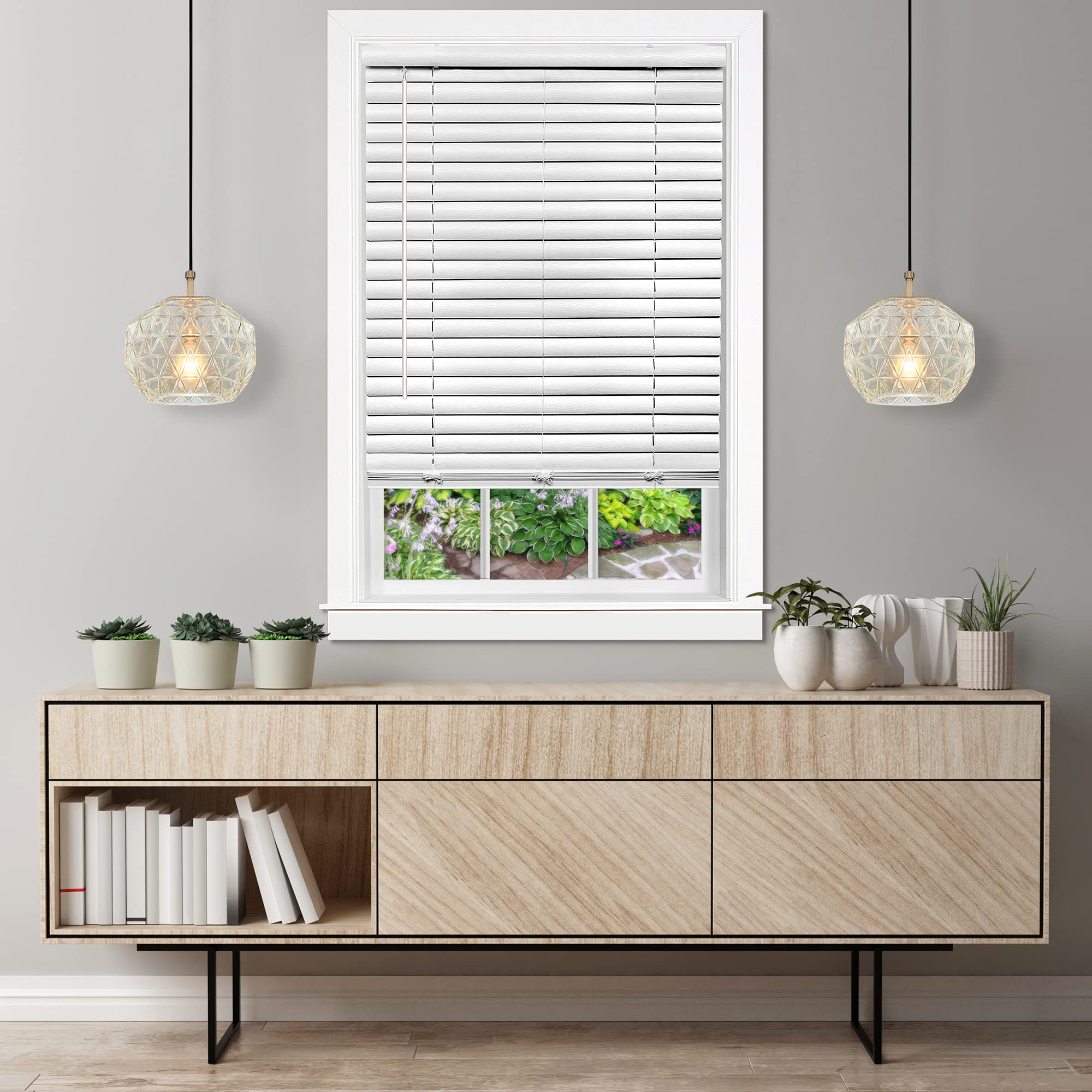 ACHIM cordless blind front view in white showing clean lines and privacy