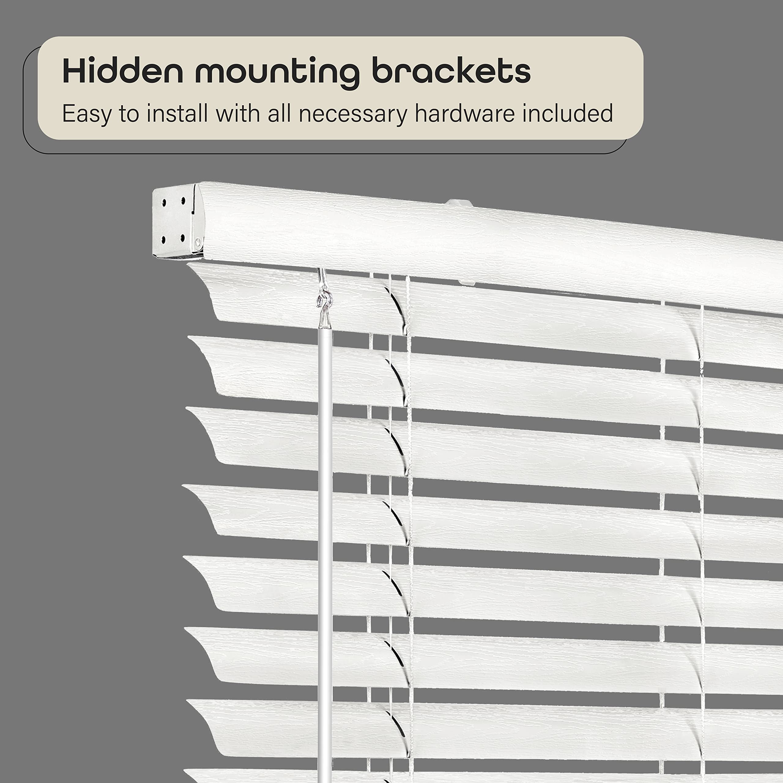 ACHIM blind installed inside window frame demonstrating neat hidden brackets