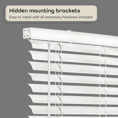 ACHIM blind installed inside window frame demonstrating neat hidden brackets
