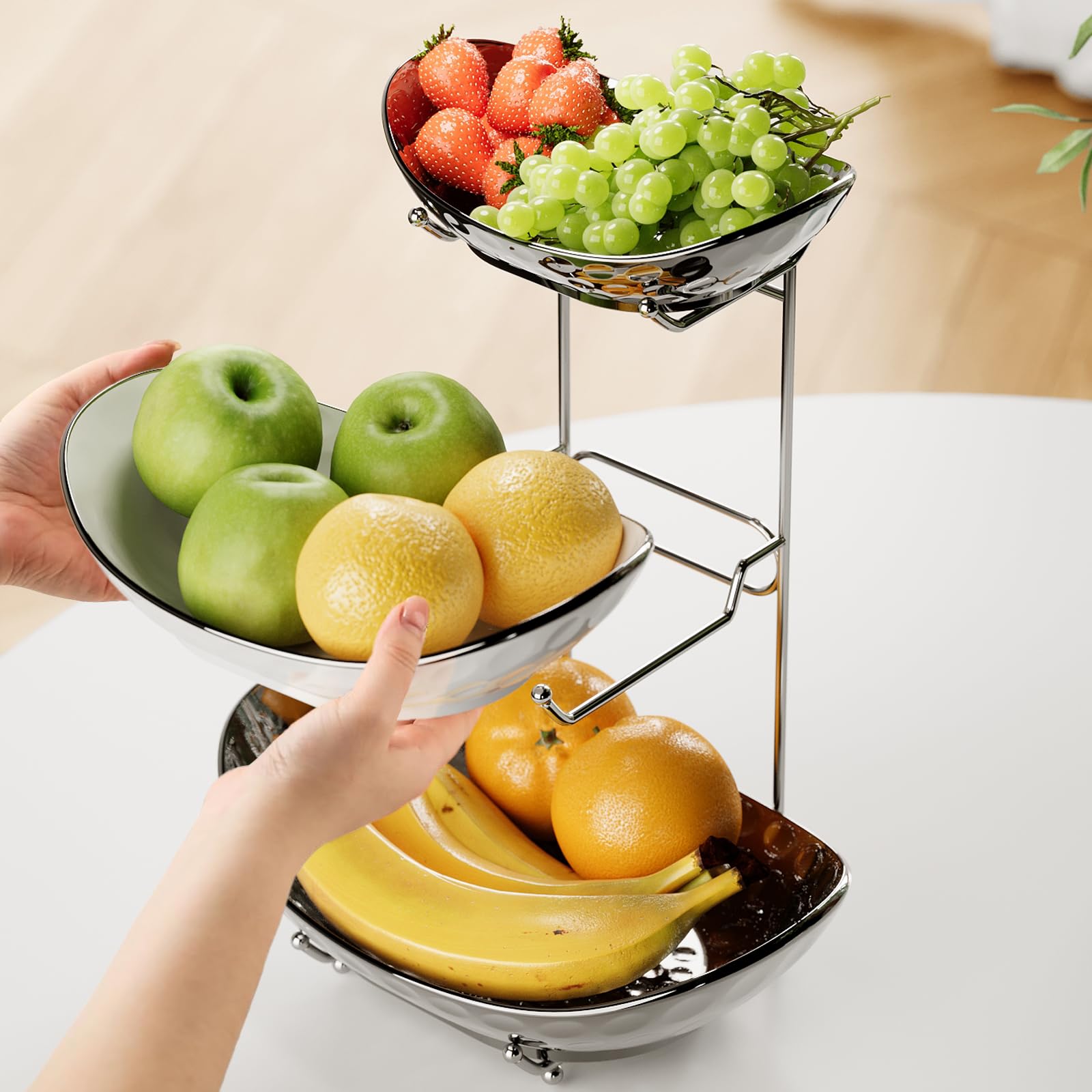 Acliys top-down view filled with fruit highlighting organized presentation