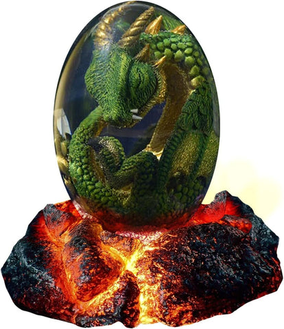 ACOCOFE front view of dragon egg showing crystal clarity and green color benefit