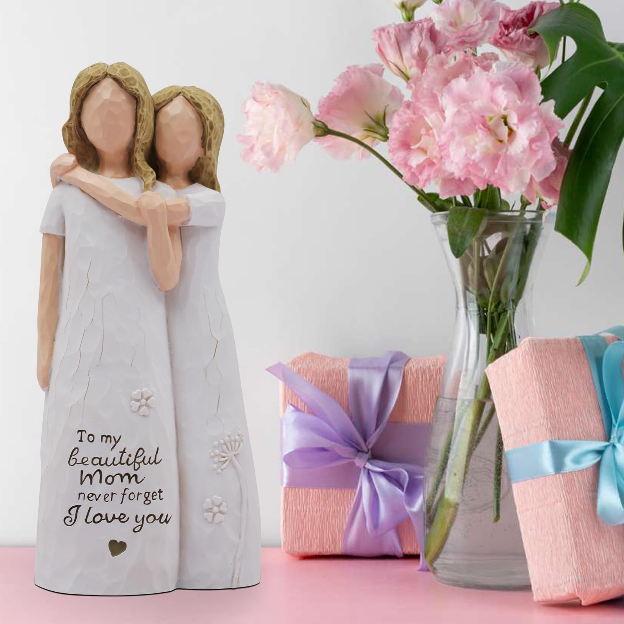 AcowSpt carved message on dress close-up, communicates lasting sentiment