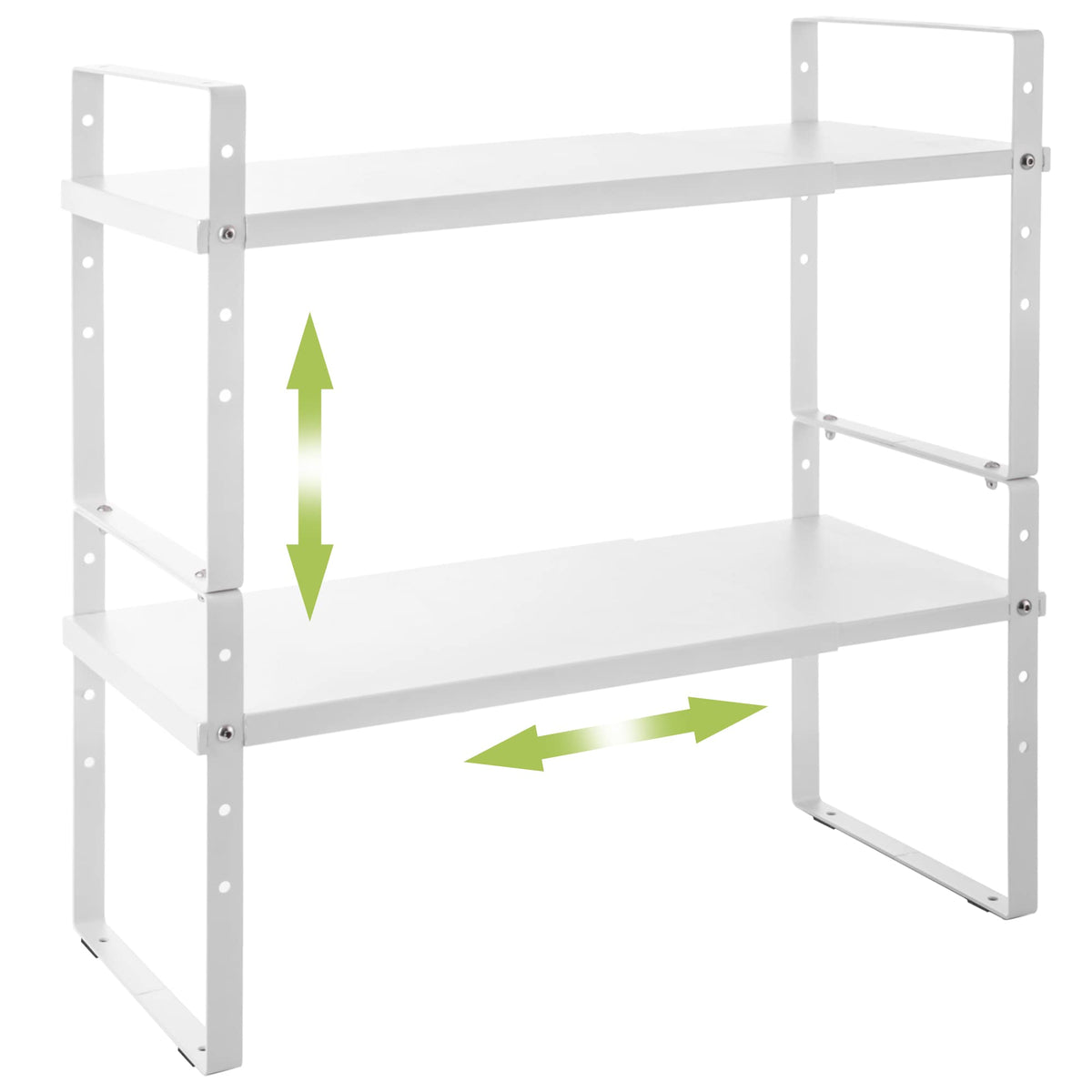 Across-Star front view showing clean white organizer and space-saving benefit