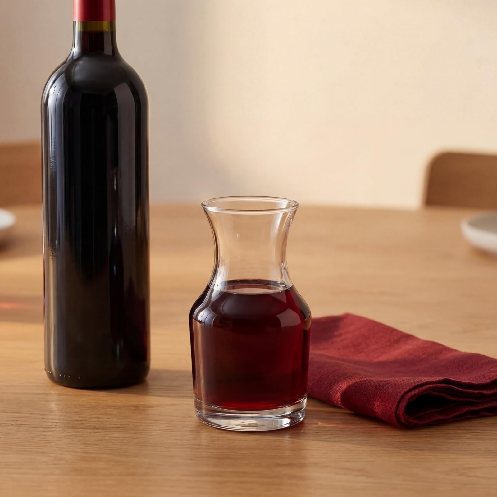 Acshio clear glass displaying wine color and clarity for easy visual tasting