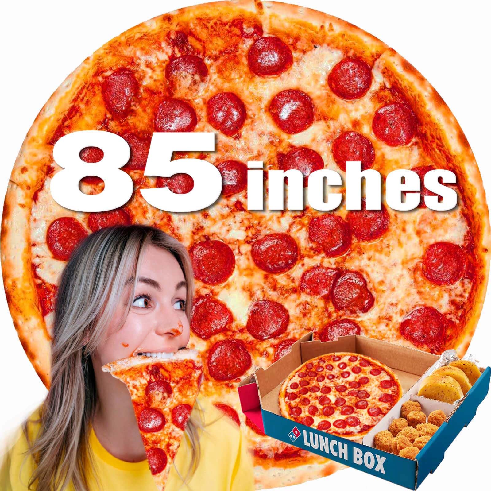 Acteb pepperoni blanket front view showing realistic print and fun look