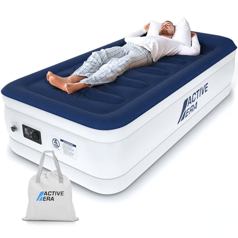 Active Era front view of inflated twin mattress showing full height and support