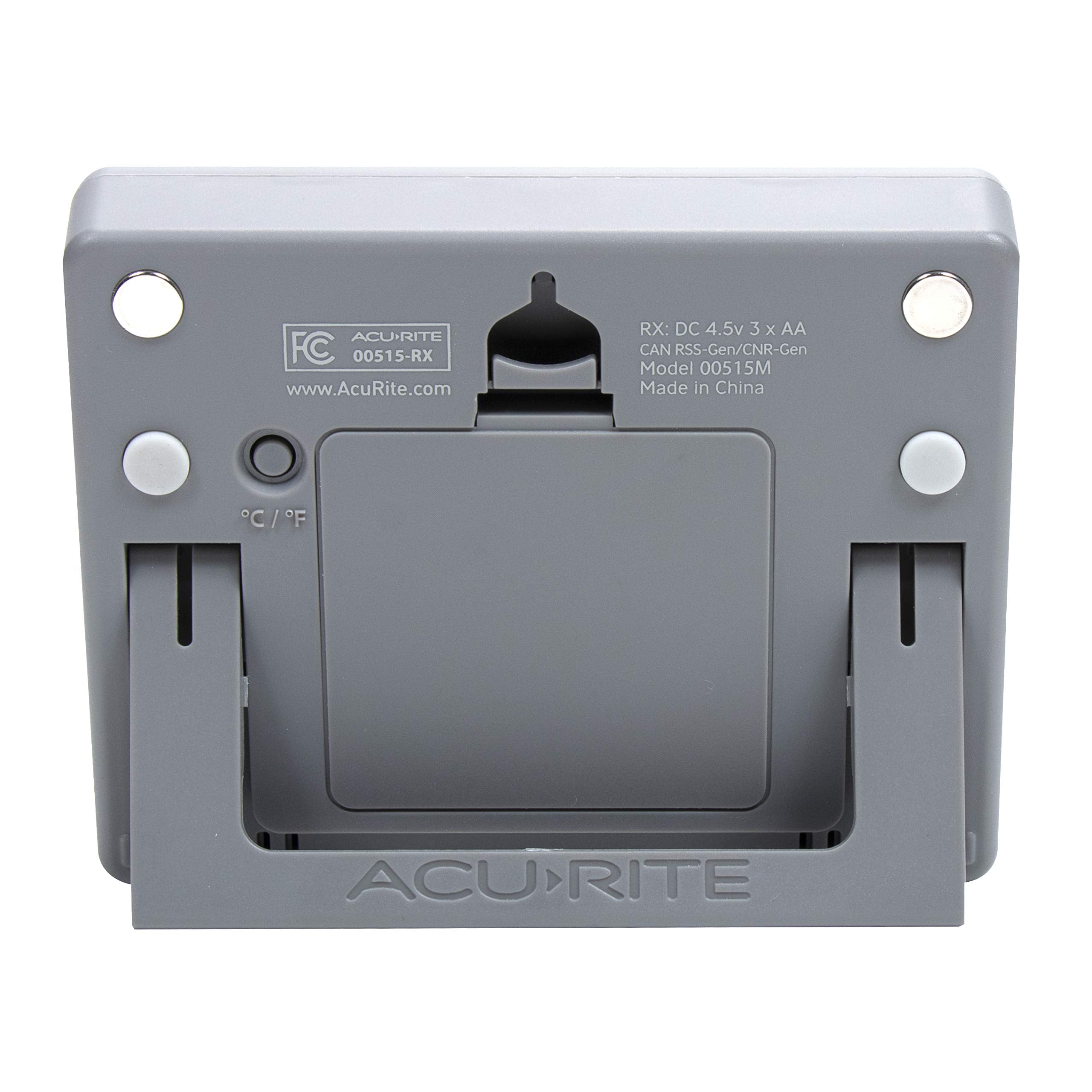 AcuRite display on countertop offering convenient glanceable temperature data