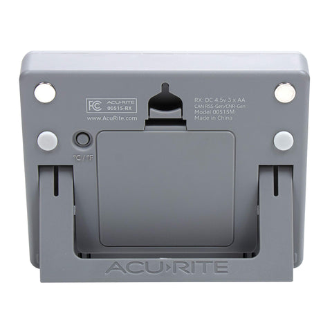 AcuRite display on countertop offering convenient glanceable temperature data