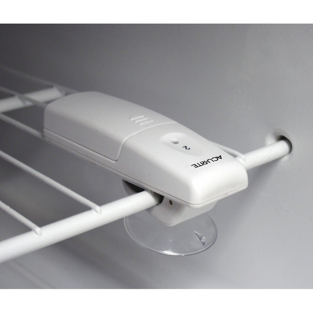 AcuRite sensor suction cup and clip detail for secure interior placement benefit