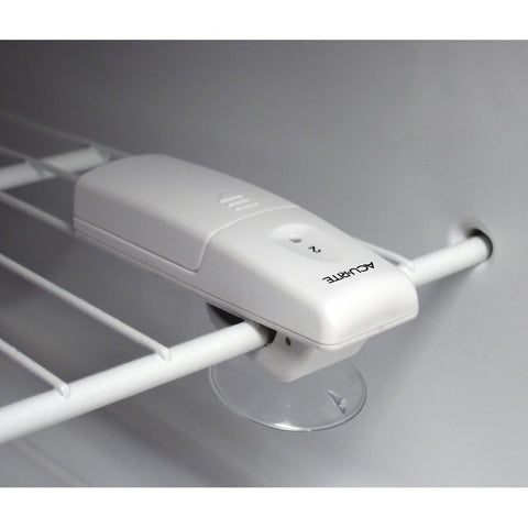 AcuRite sensor suction cup and clip detail for secure interior placement benefit