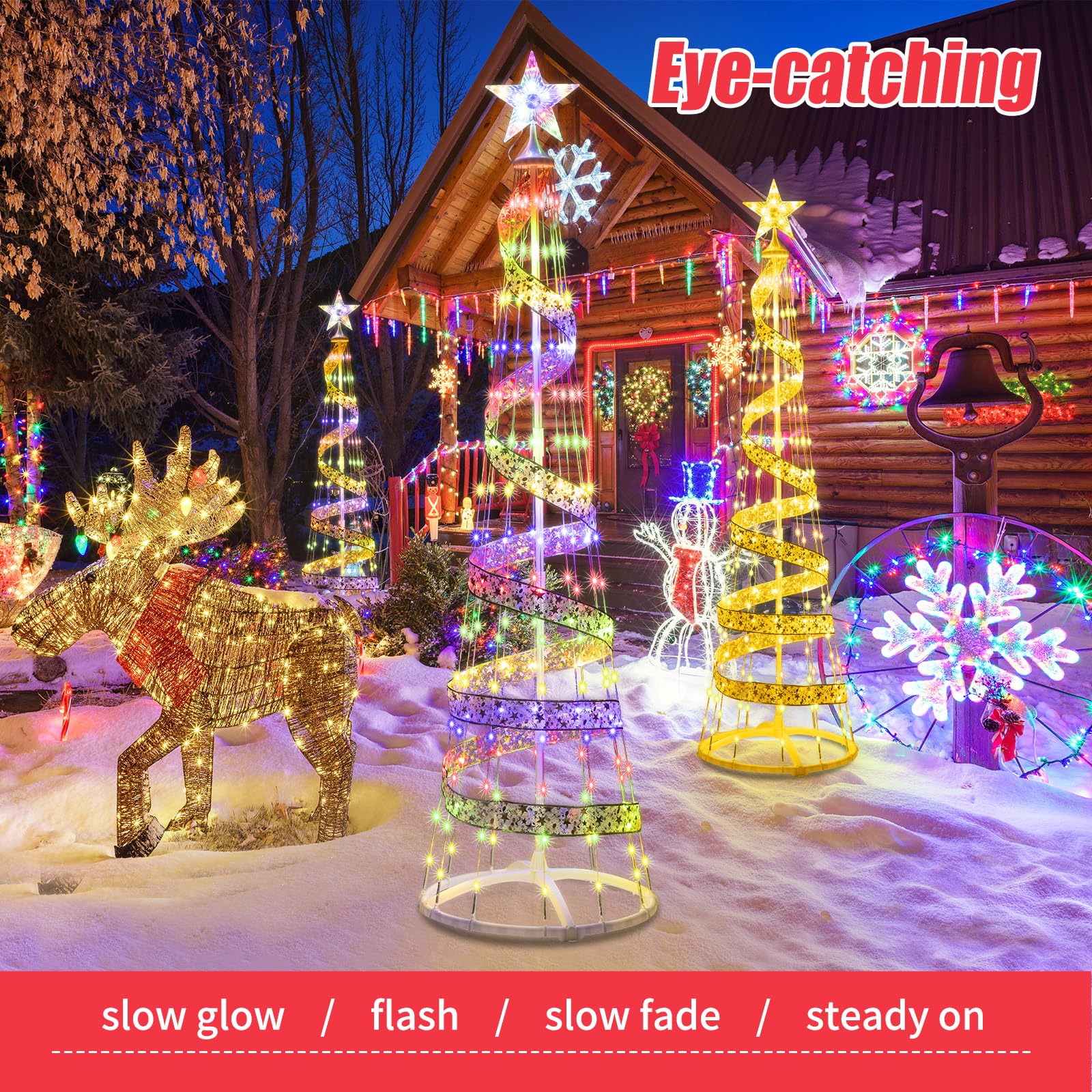 Adamonda LED closeup light strands highlighting color variety and energy-efficient glow