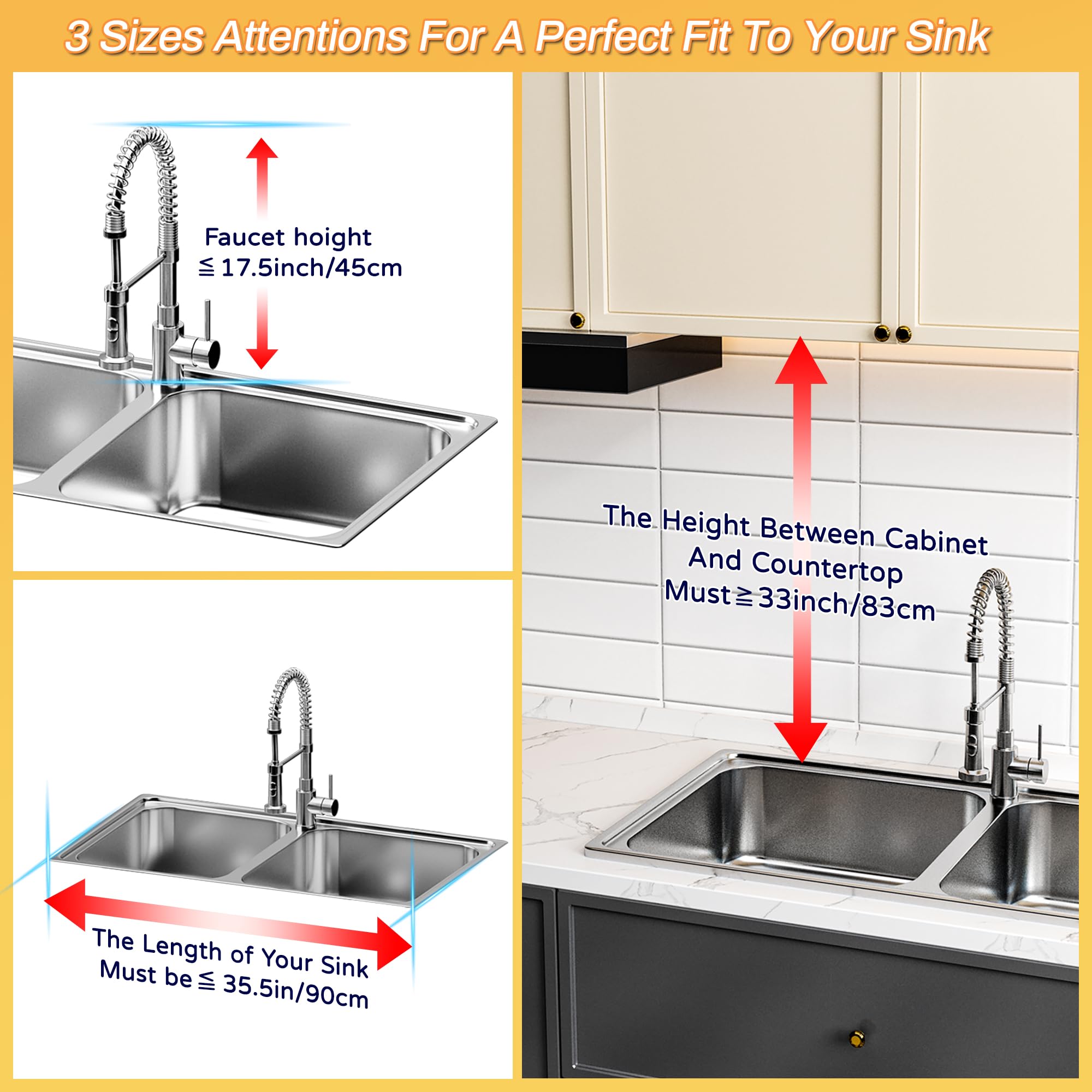 ADBIU installed over sink with water dripping into basin showing efficient draining