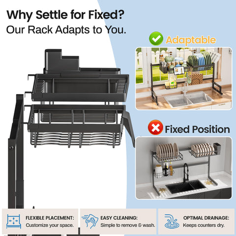 ADBIU top tier holding plates to show organized drying and quicker air circulation
