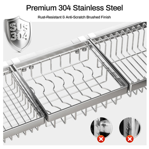 ADBIU two-tier rack loaded with plates and bowls showing organized drying capacity