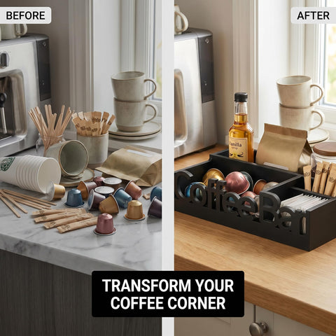 ADDFIT HOUSE pictured on kitchen counter adding polished storage