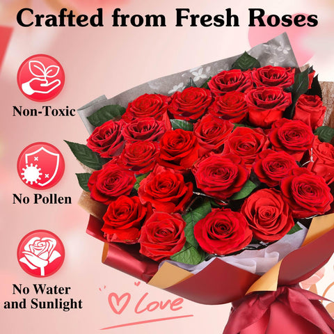 ADDWel close-up of rose petals displaying preserved texture and vivid color