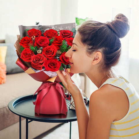 ADDWel bouquet held in hand to show scale and suitability for display