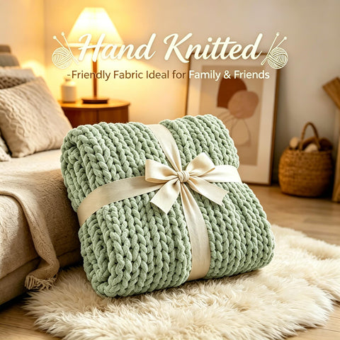 Admitrack draped over sofa showing cozy styling and room impact