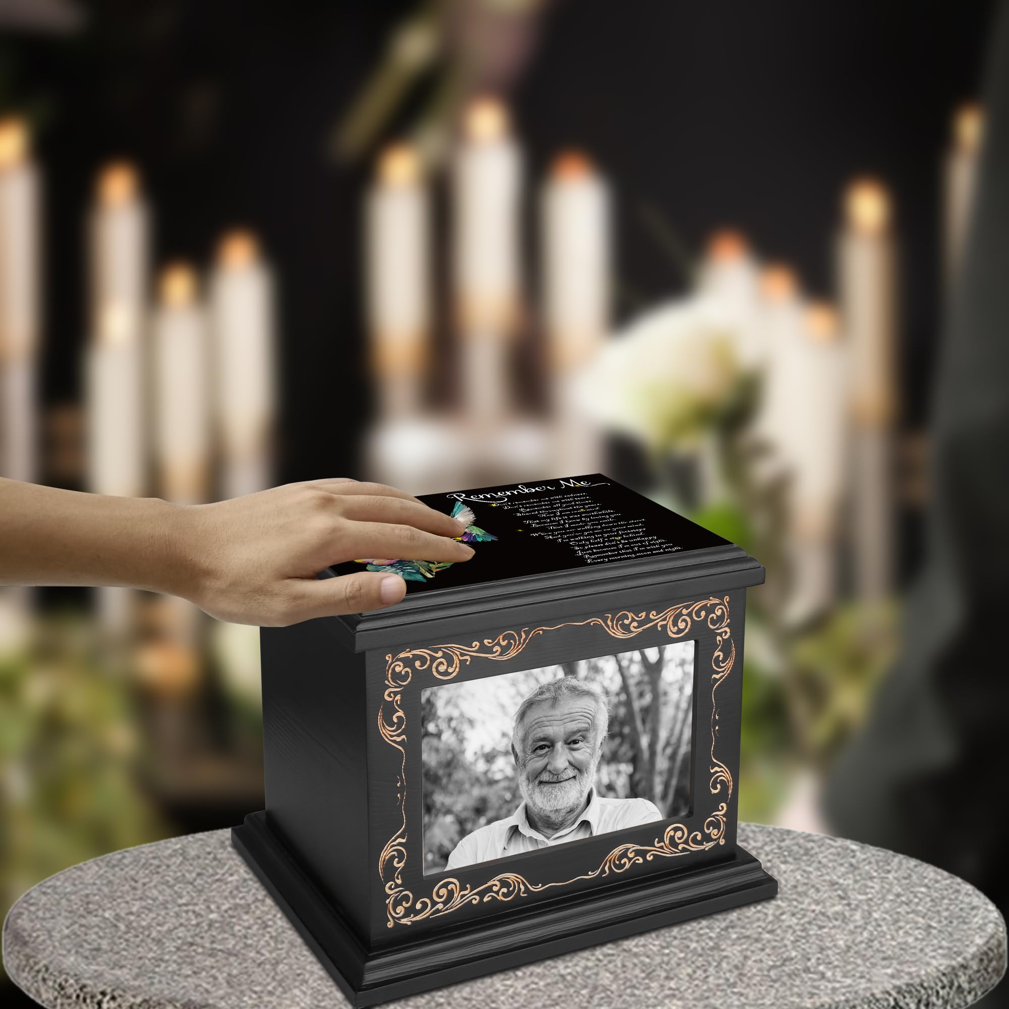 ADMLC urn packaged in protective box for safe, damage-free shipping