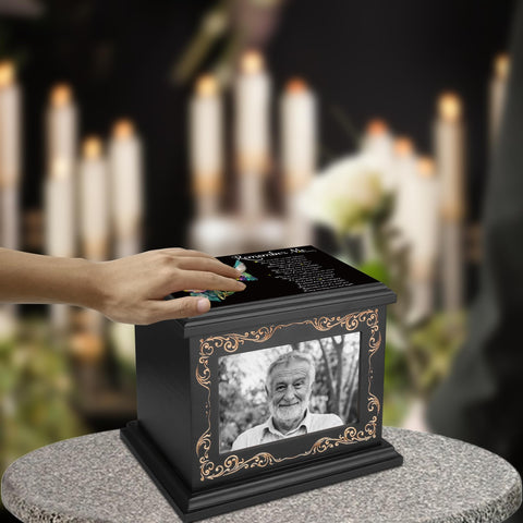 ADMLC urn packaged in protective box for safe, damage-free shipping