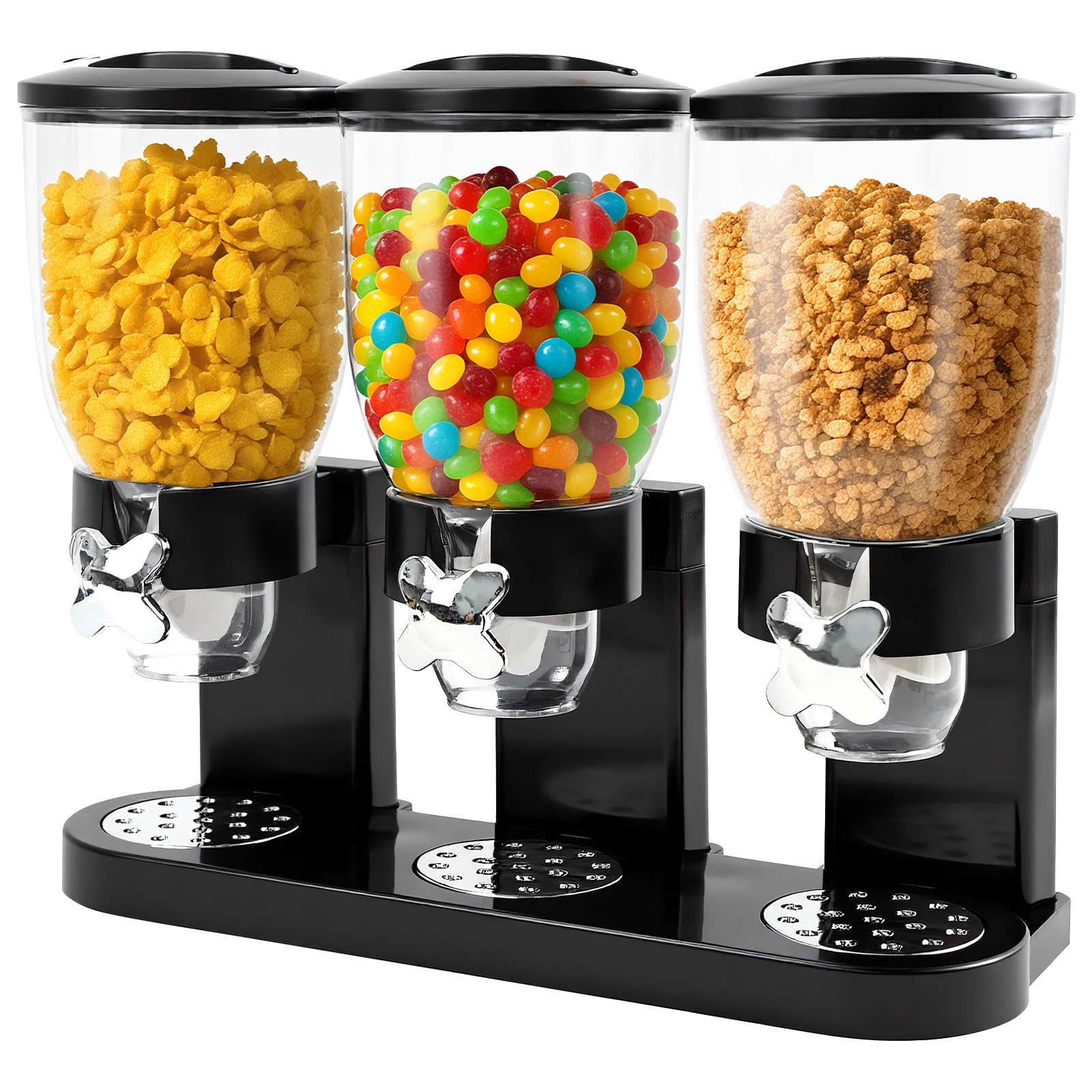 Adorabby front view showing three-chamber countertop dispenser benefits tidy storage