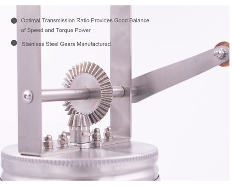 aeaker hand crank action in use demonstrates easy manual operation anywhere benefit