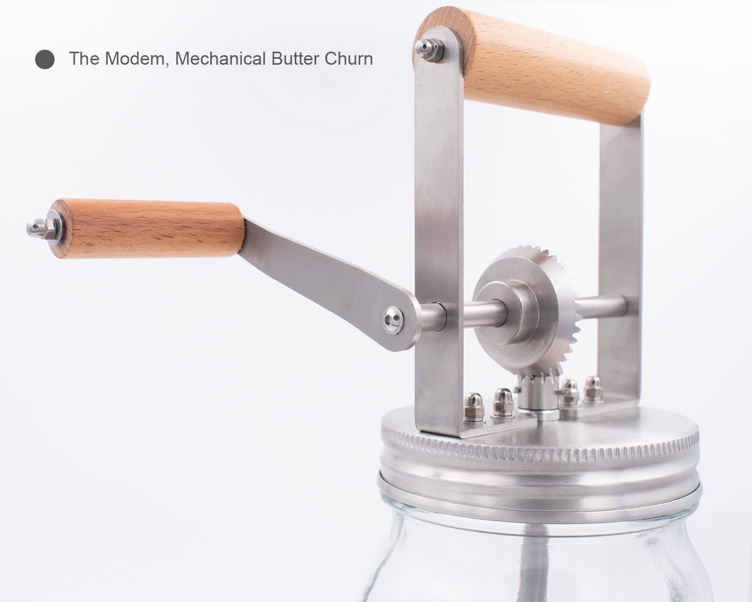 aeaker stainless paddle closeup highlights rust-resistant paddle for consistent churning