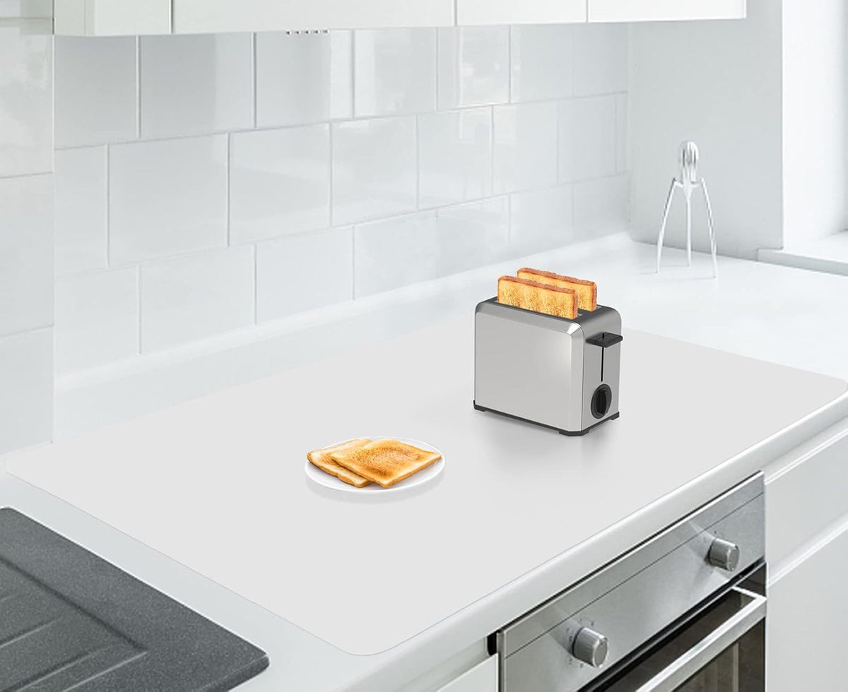 AECHY translucent mat front view showing full countertop coverage and protection