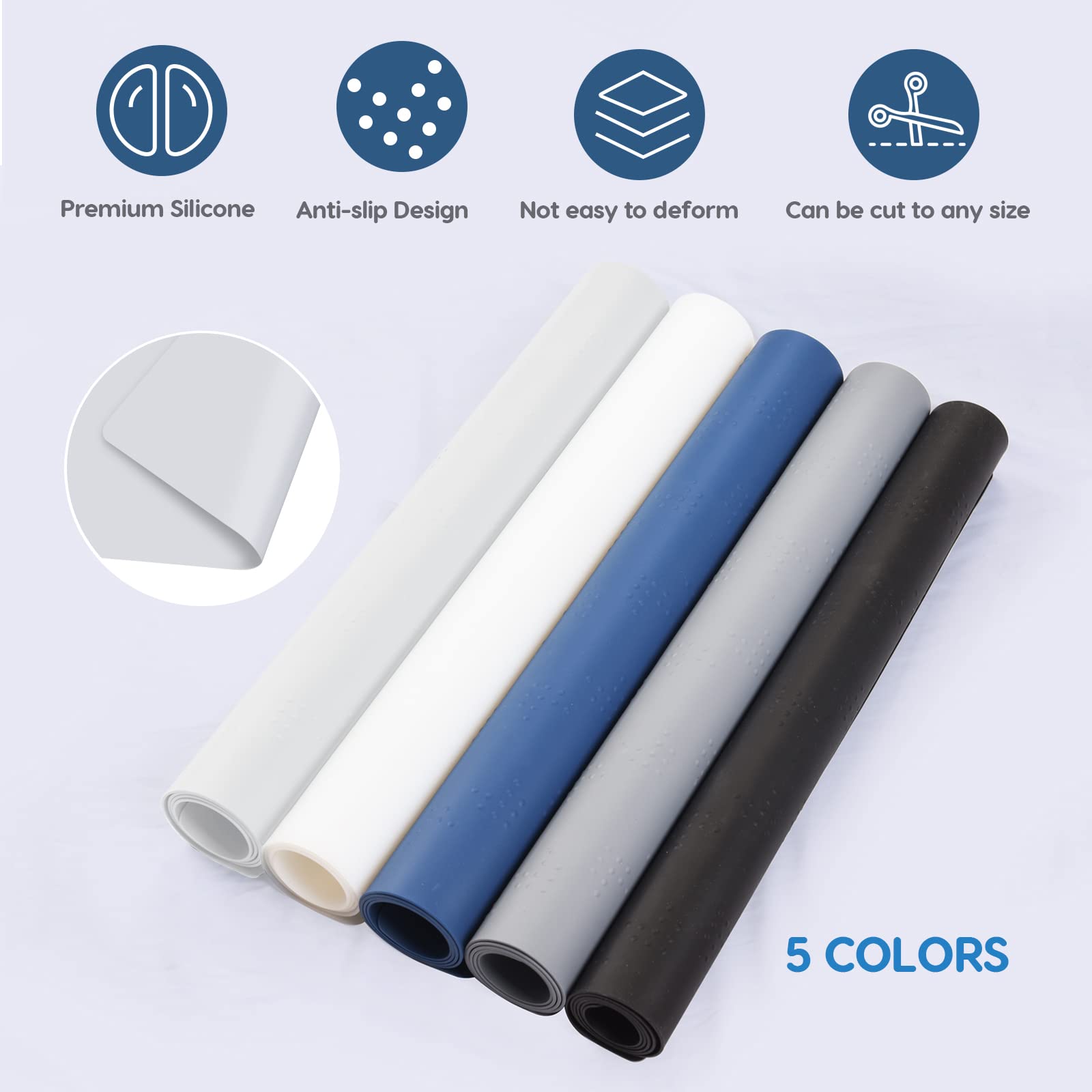 AECHY mat under pet bowls showing waterproof protection and easy cleanup