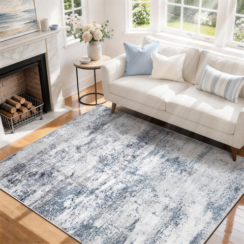 Aelenmu 5x7 rug front view showing pattern and color, enhances room style