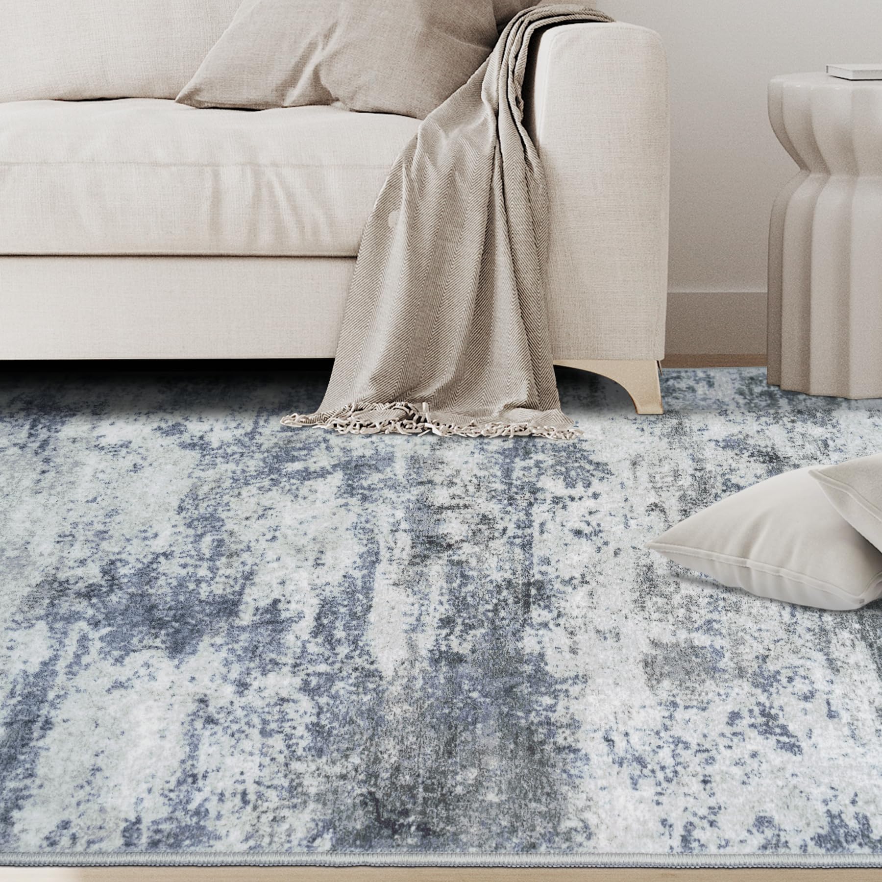 Aelenmu anti-slip rubber backing detail preventing rug movement