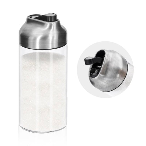 Aelga front view two‑pack showing neat countertop storage and convenience