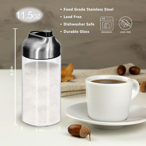 Aelga top view showing auto flip lid that keeps sugar protected when upright