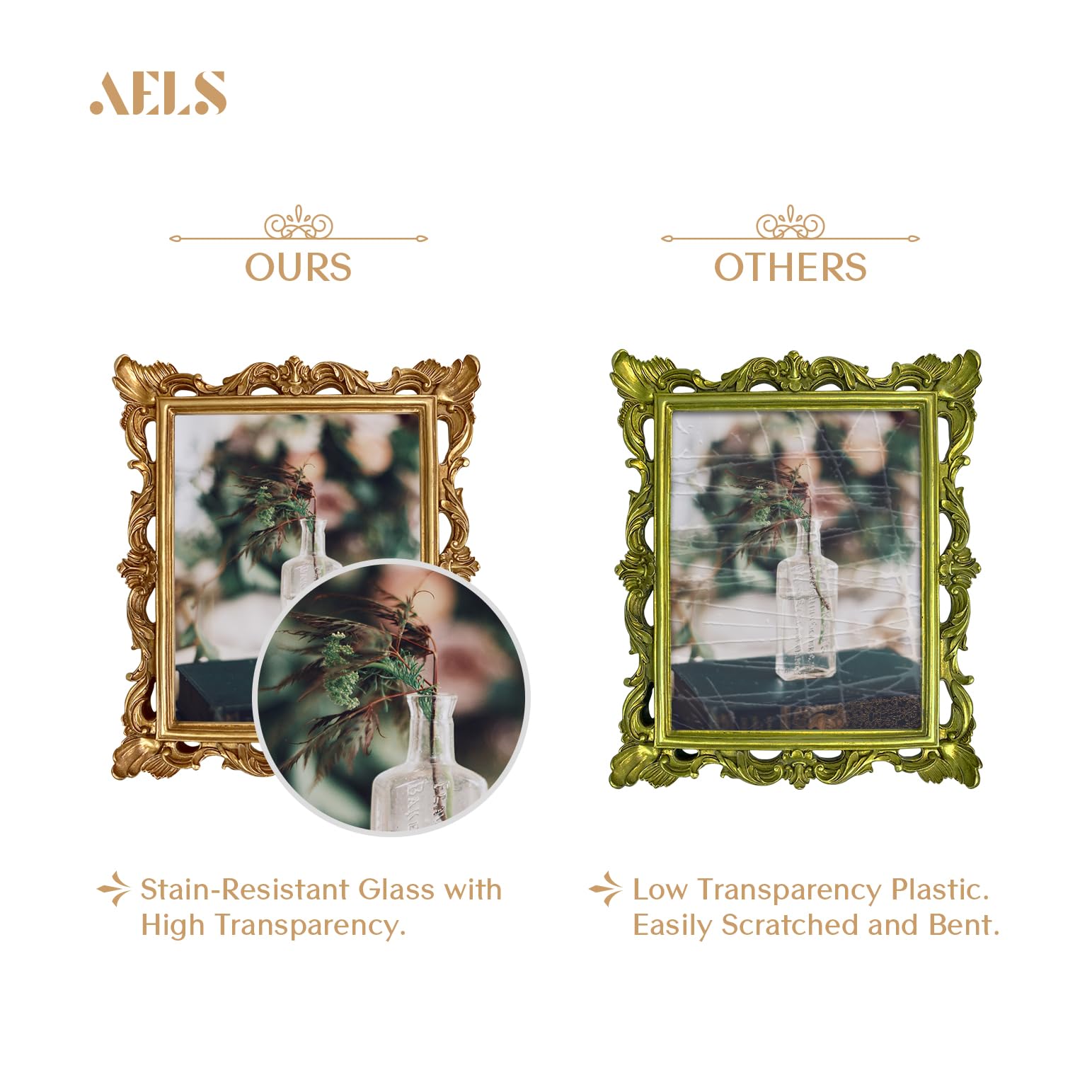 AELS glass front protecting photo clarity and resisting smudges