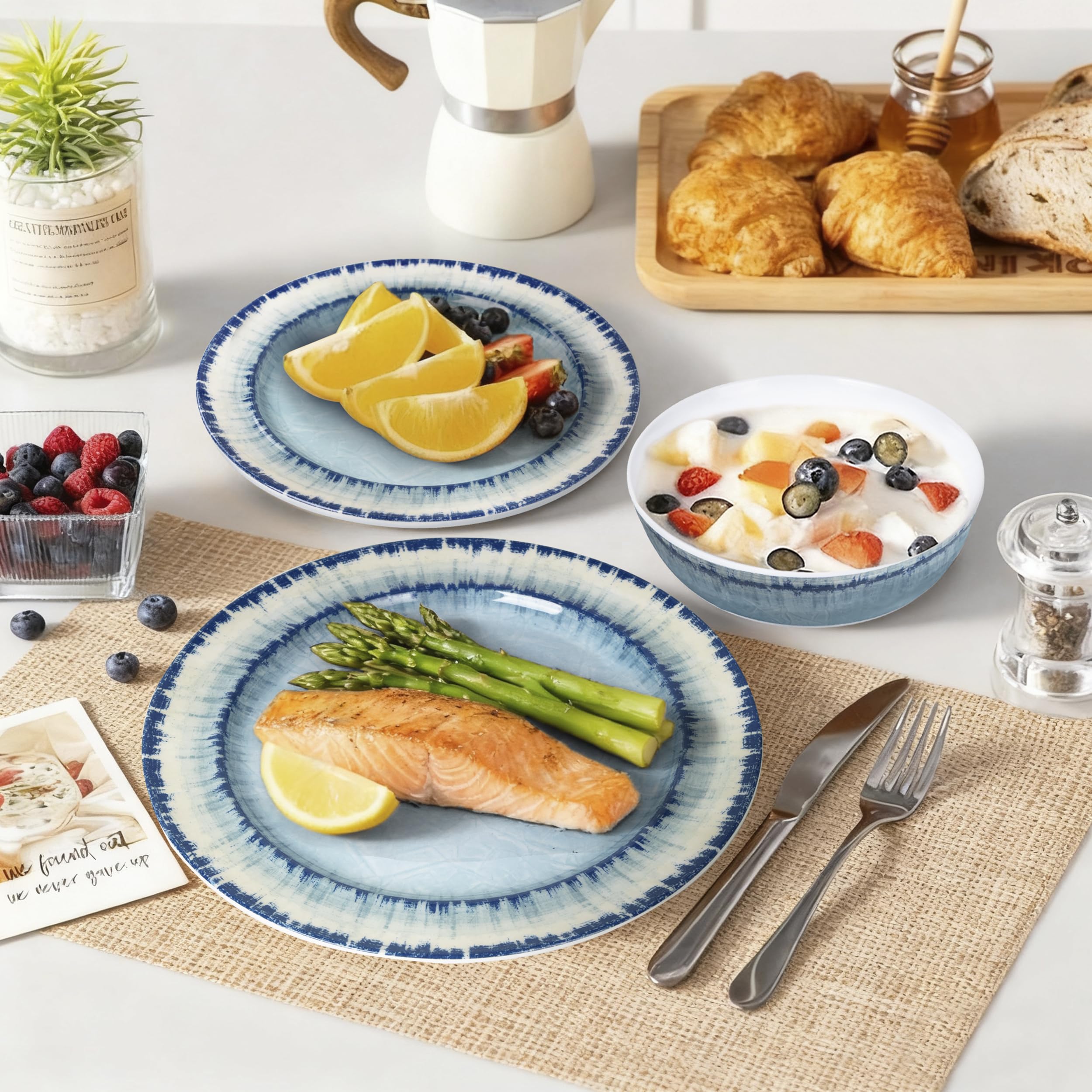 AELS outdoor picnic table setup showing durable, unbreakable dinnerware benefit