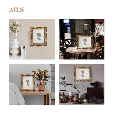 AELS frame displayed on tabletop using easel stand for versatility