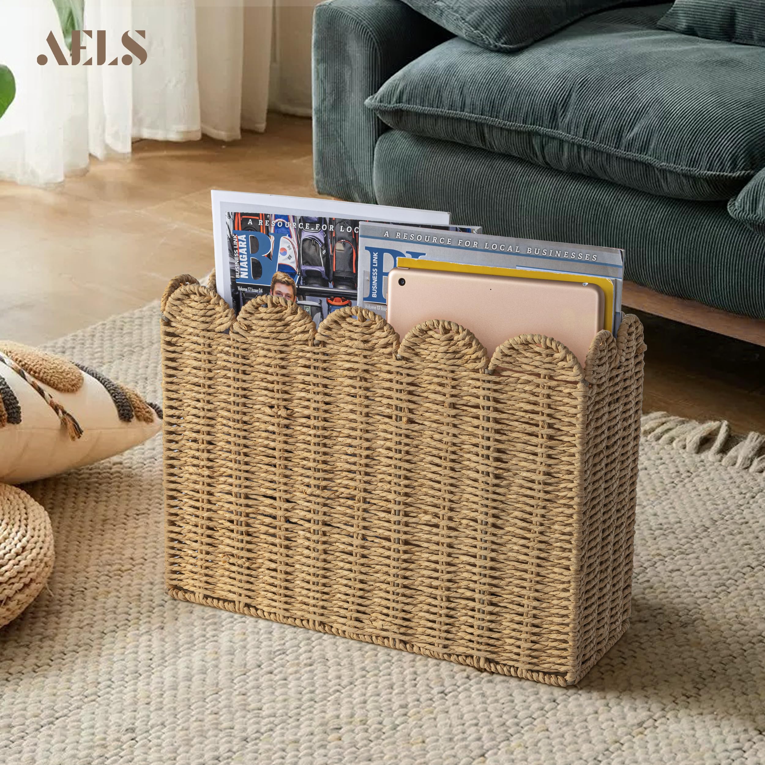 AELS woven texture detail showing paper rope craftsmanship and natural feel